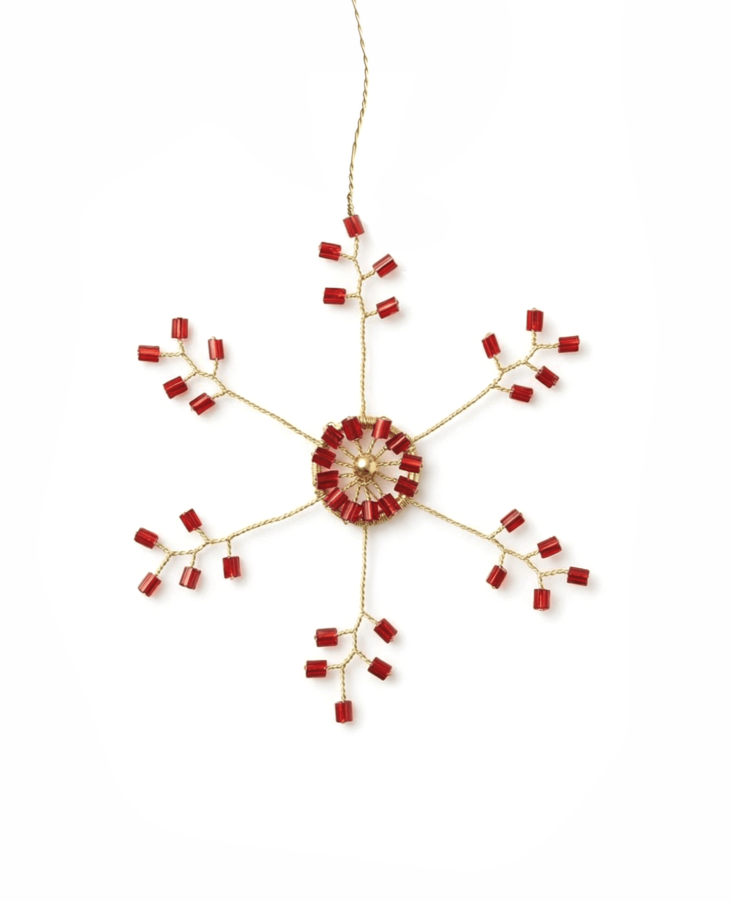 Perlen-Schneeflocken-Ornament