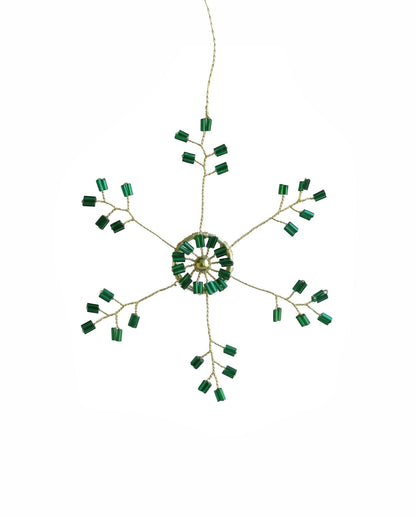 Perlen-Schneeflocken-Ornament
