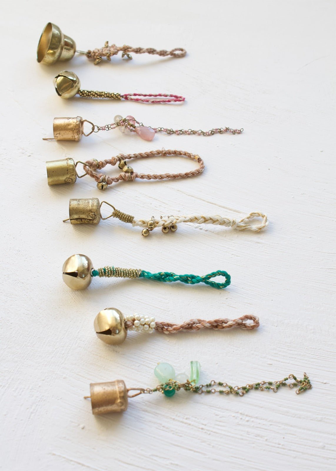 Bell ornament brass beads