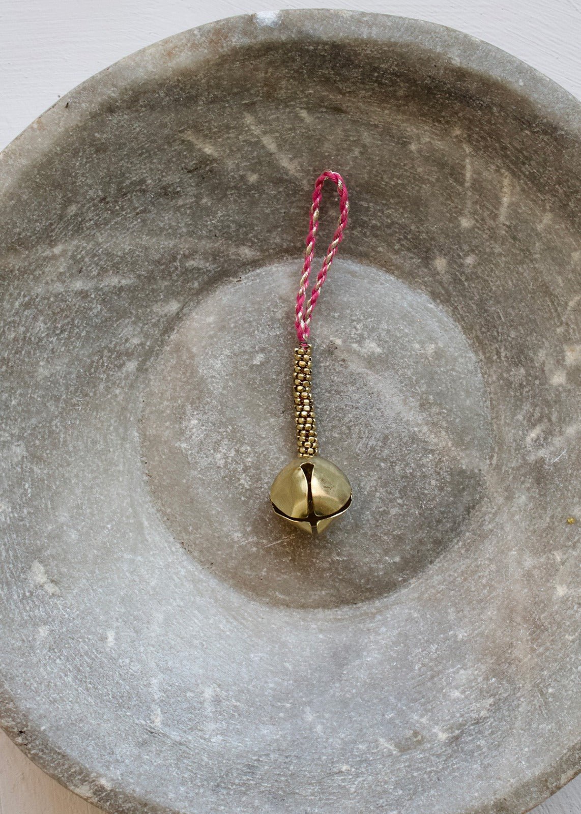 Bell ornament brass beads