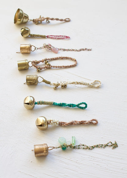 Bell ornament pink beads