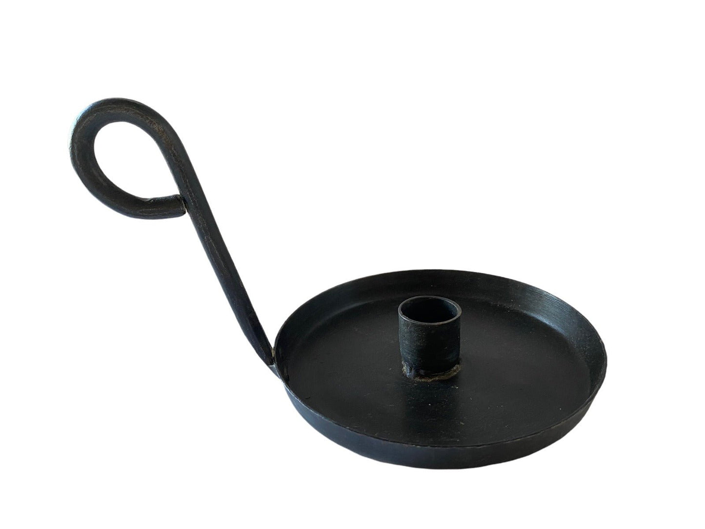 Black Iron Chamberstick Candle Holder
