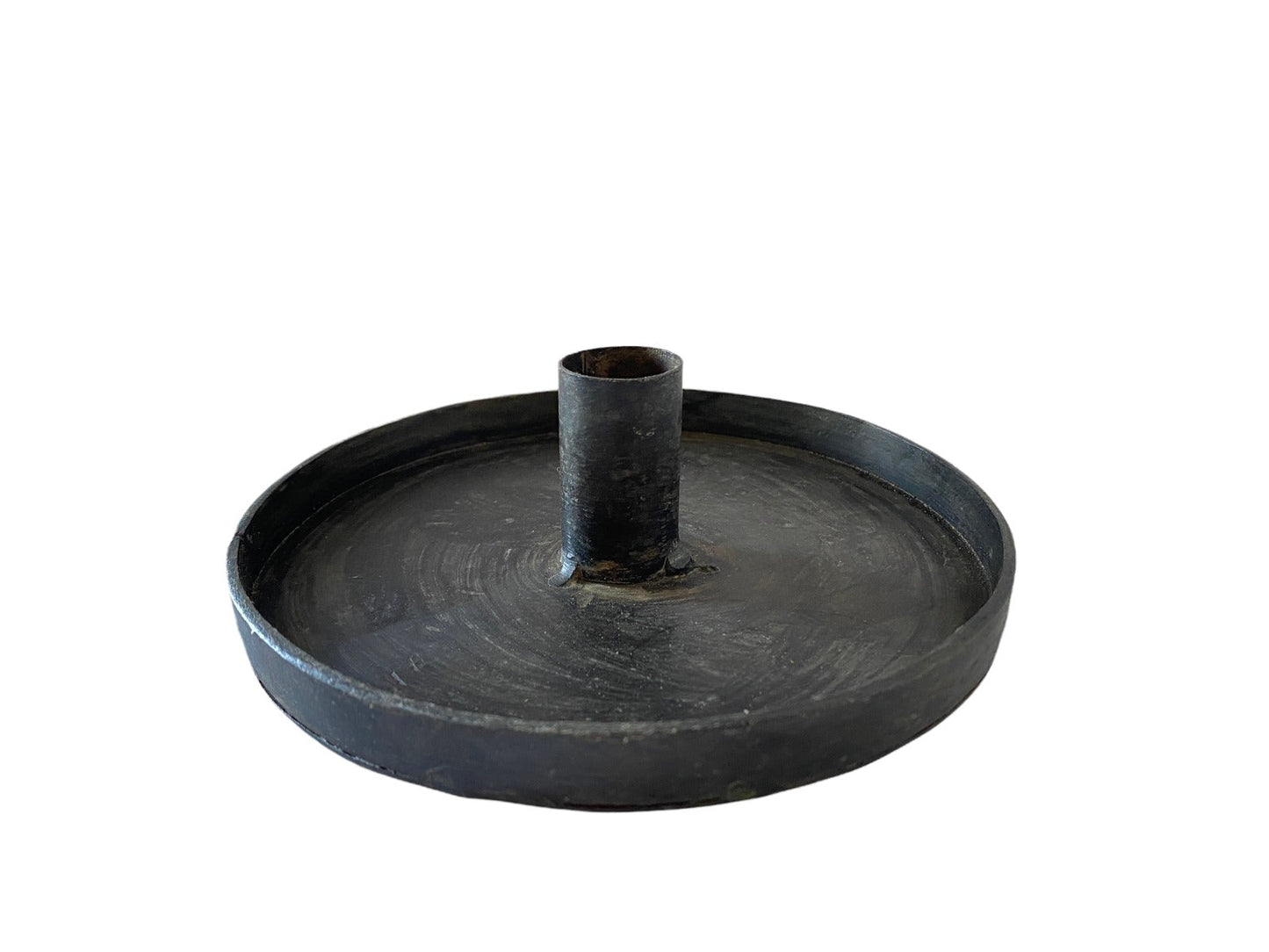Black Iron Round Candle Holder