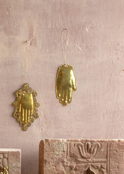 Messing Ex Voto Hand Ornament