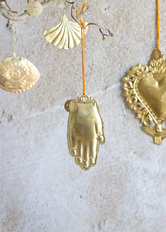 Messing Ex Voto Hand Ornament