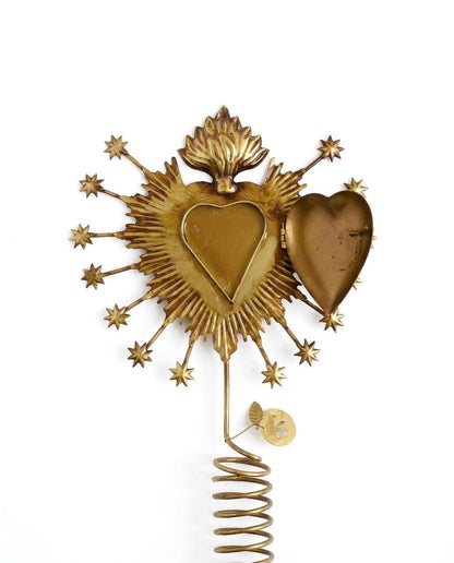Brass Sacred Heart Tree Topper