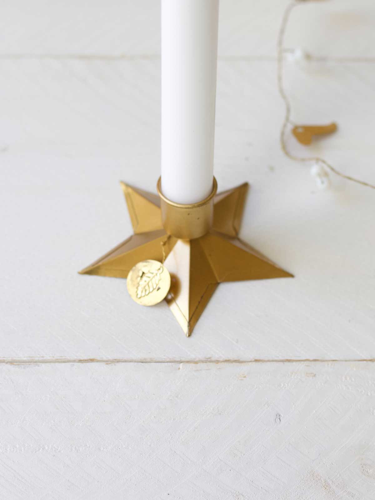 Messing ster kaarsenhouder