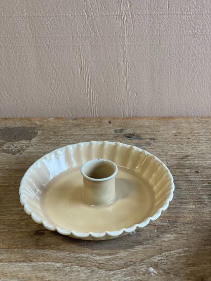 Kaarsenhouder beige
