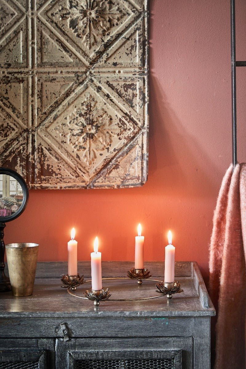 Candle holder flowers