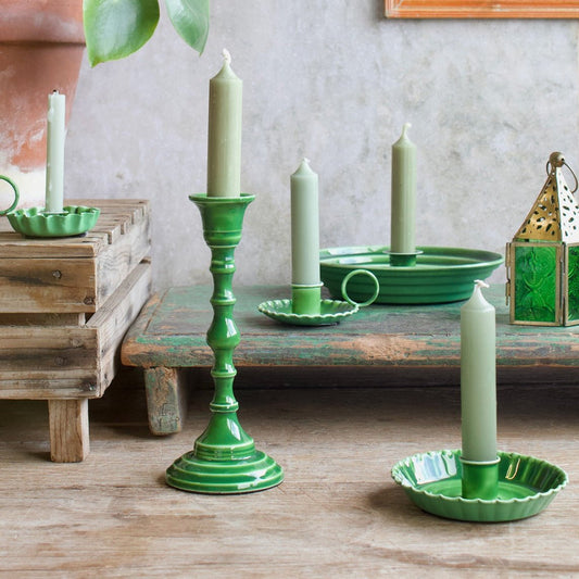 Candle holder green