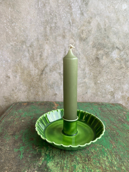 Candle holder green