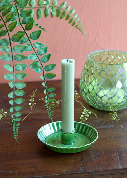 Candle Holder Muted Green