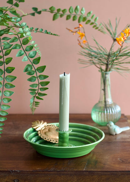 Candle Holder Muted Green