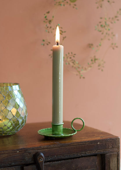 Candle Holder Muted Green
