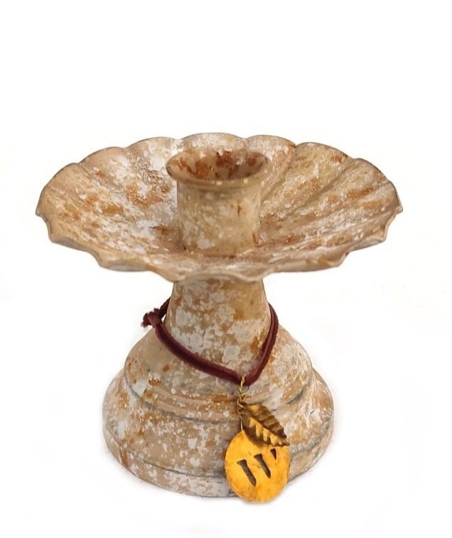 Candle holder old white