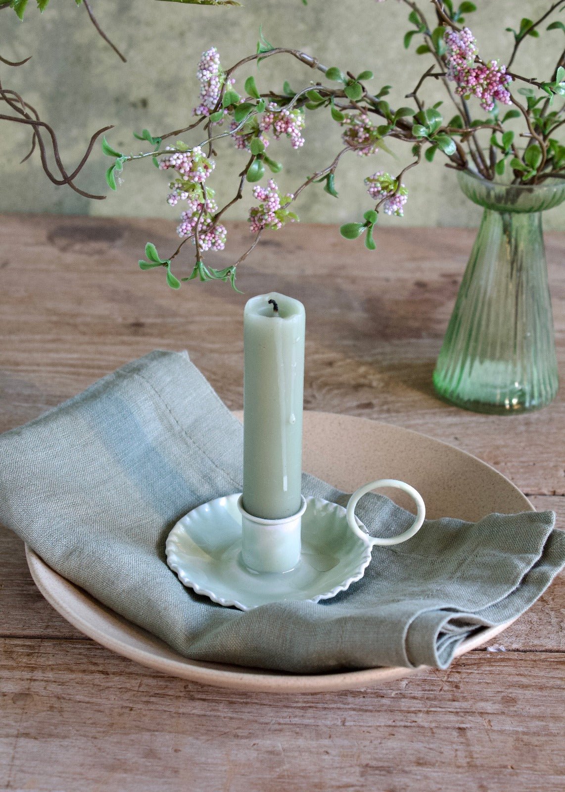 Candle Holder pale mint