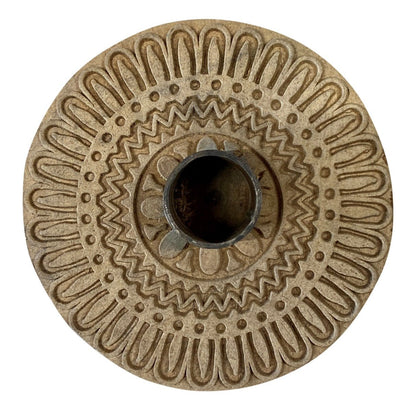 Candle holder round wood