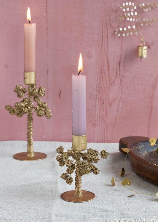 Candleholder brass wire