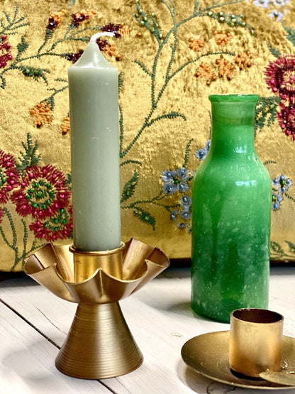 Candleholder copper-colored metal