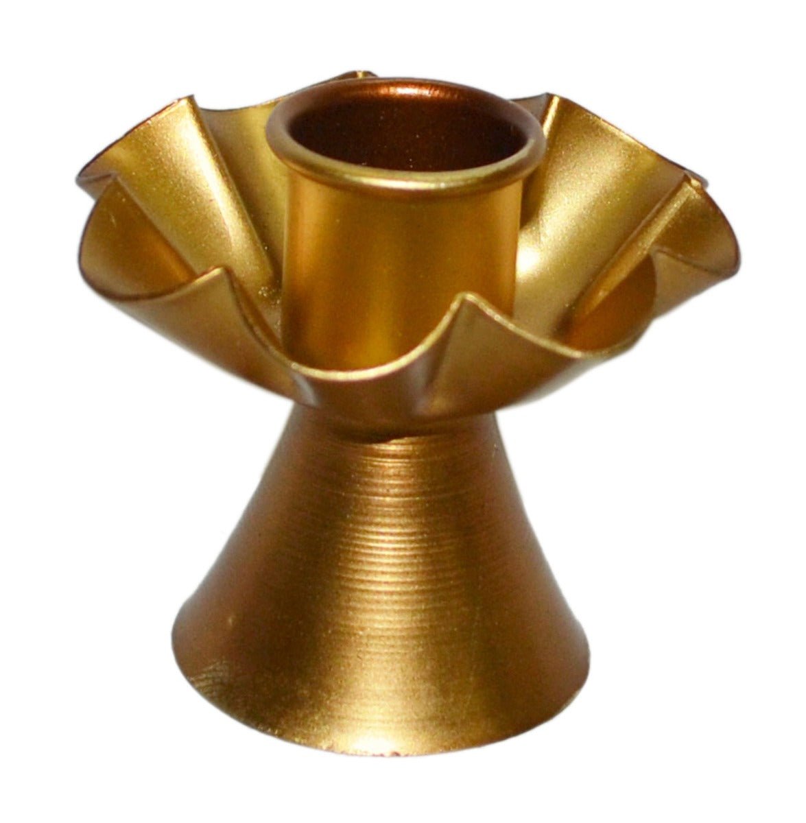 Bougeoir en métal cuivré