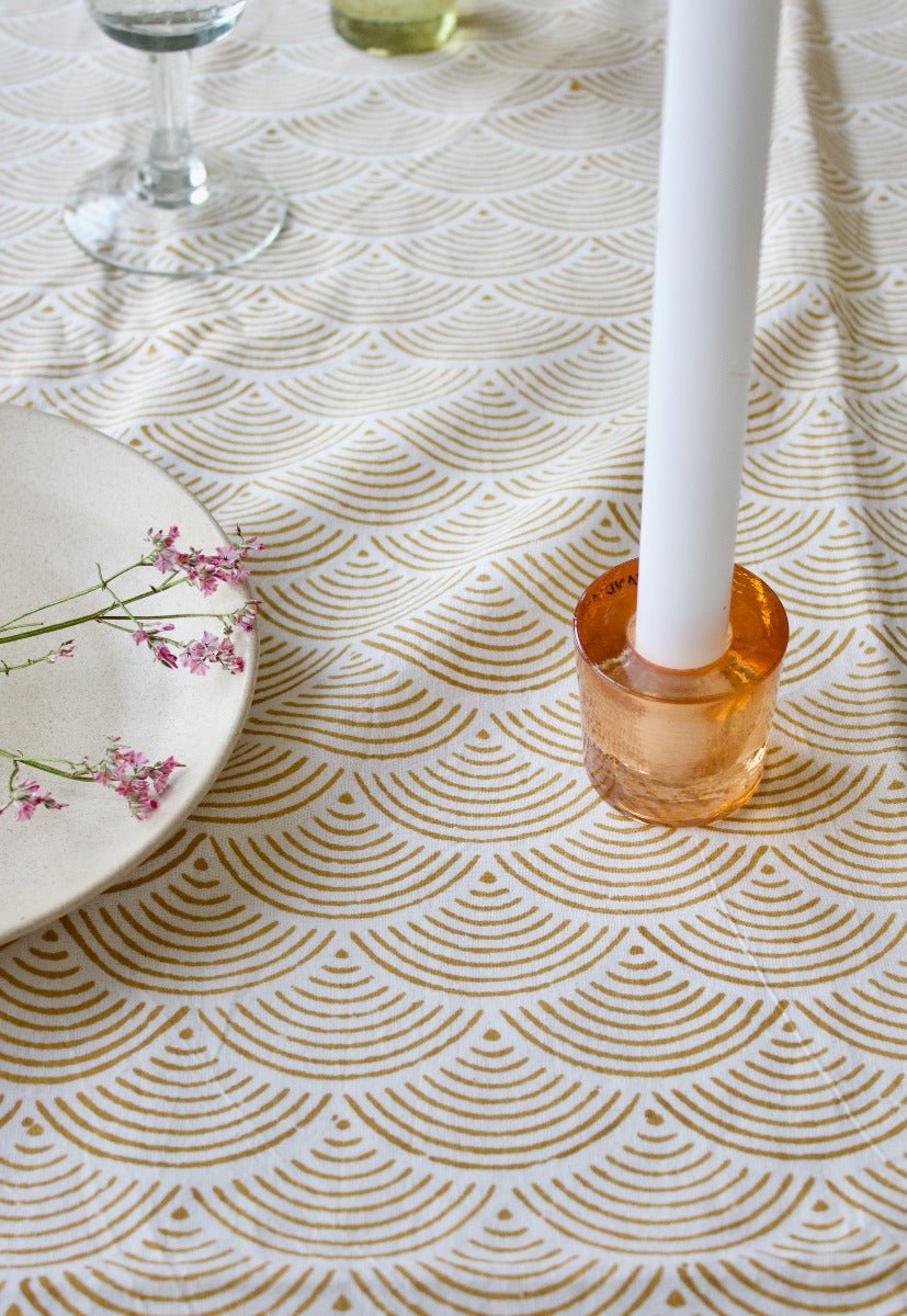 Bougeoir en verre cinna-peach