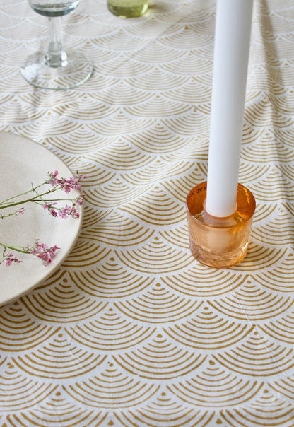 Bougeoir en verre cinna-peach