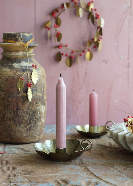 Candleholder gold-colored metal