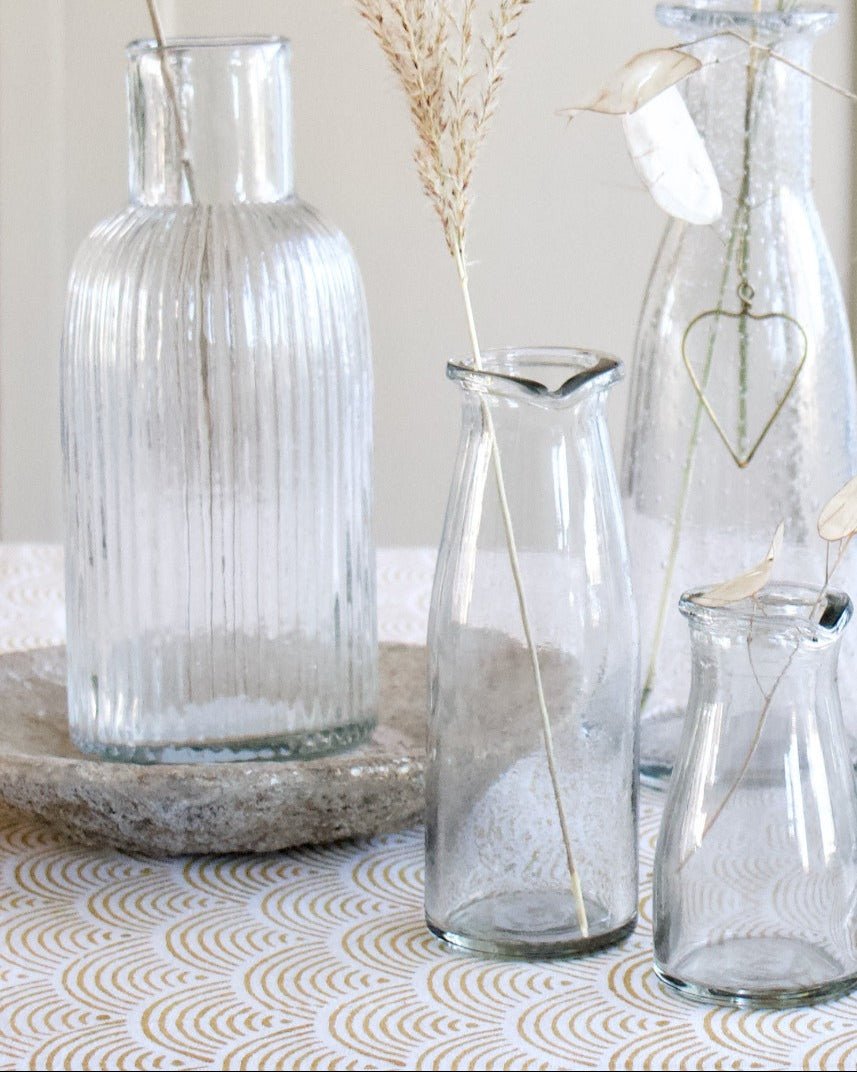 Carafe en verre transparent