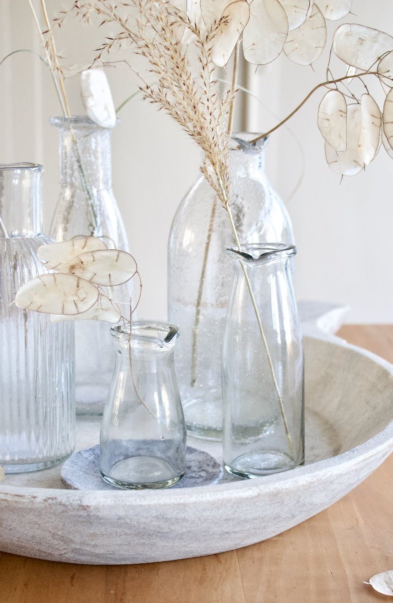 Carafe en verre transparent
