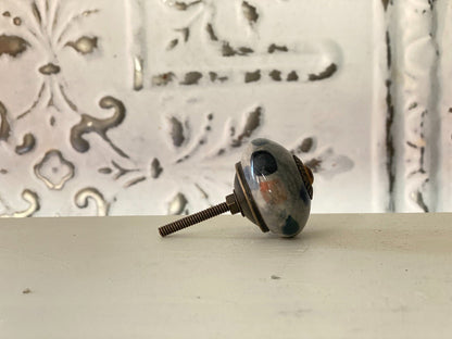 Keramische knop, blauwe borstel