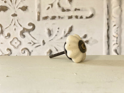 Keramische knop Crème Bloom