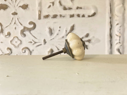 Keramische knop Crème Bloom