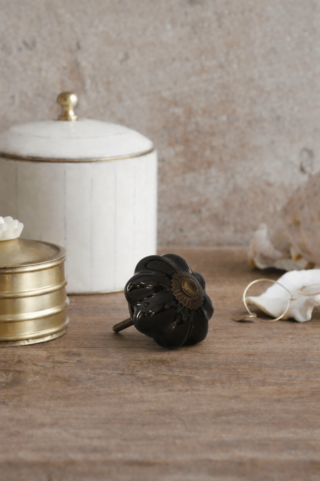 Keramische knop Midnight Bloom