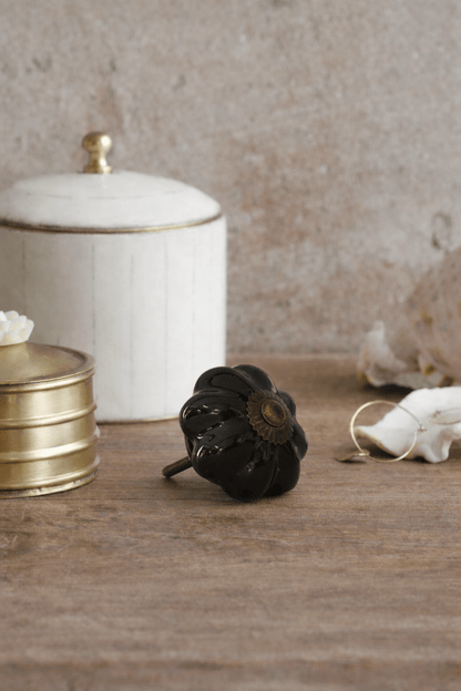 Keramische knop Midnight Bloom