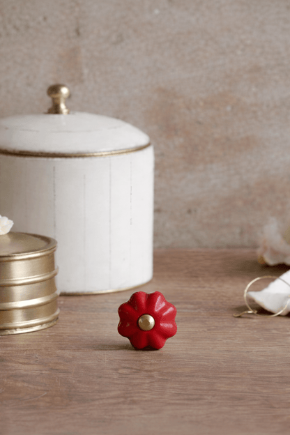 Keramische Knop Red Ochre