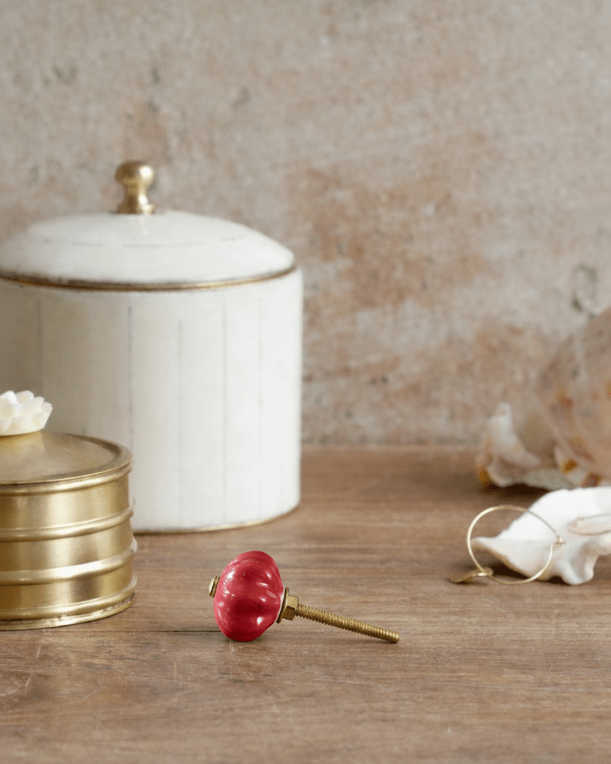 Keramische Knop Red Ochre