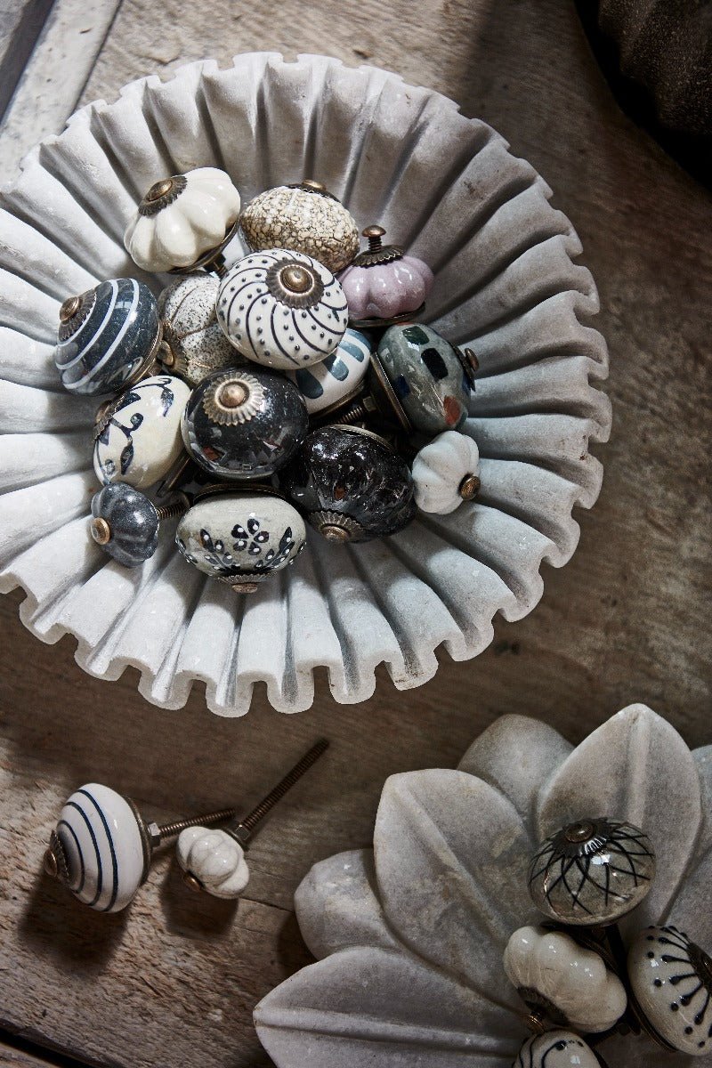 Keramische Knop Sage Bloom