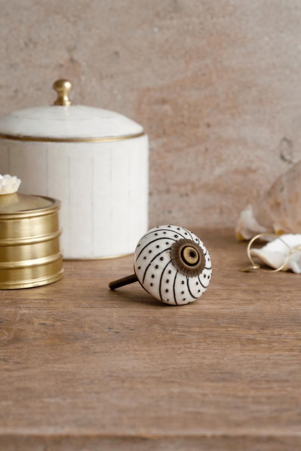 Keramische Knop Sand Spiral