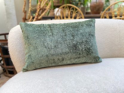 Chenille kussenhoes Forrest groen