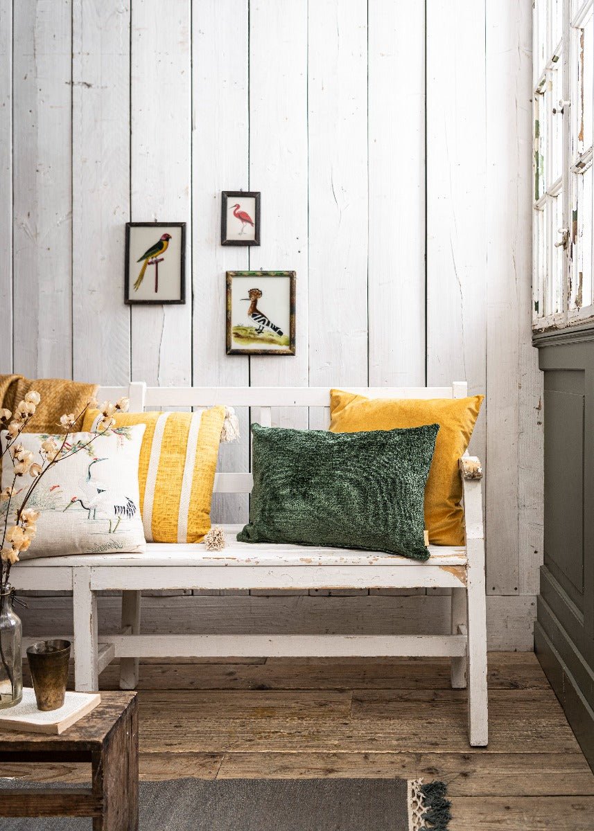 Chenille kussenhoes Forrest groen