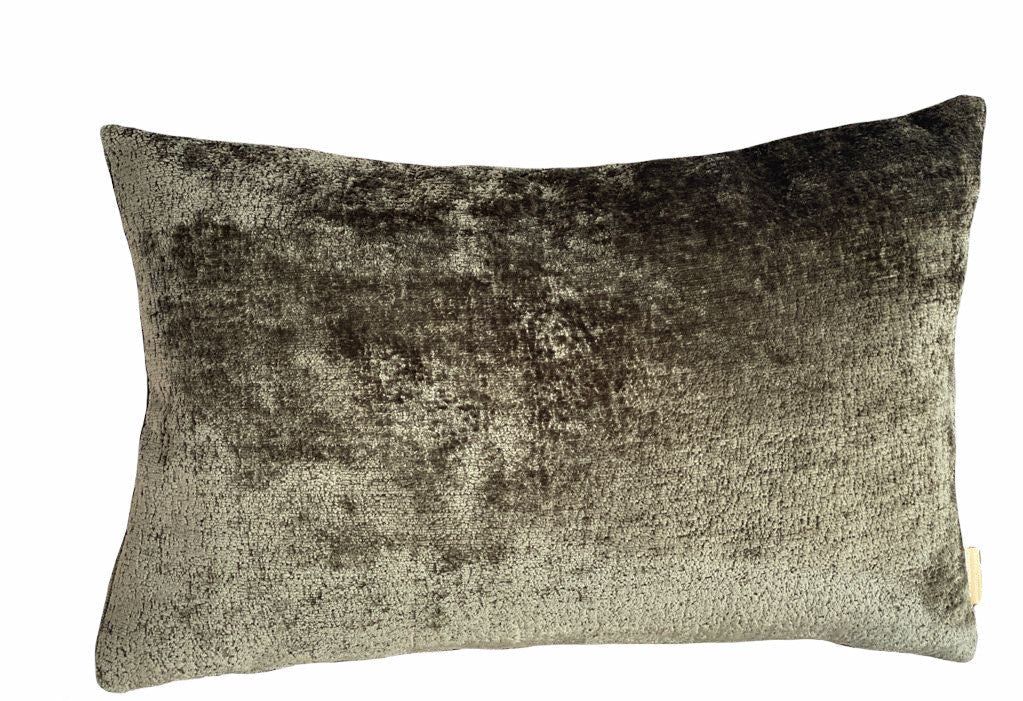 Chenille cushion cover olive 503
