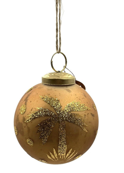 Christmas ball gold palmtree