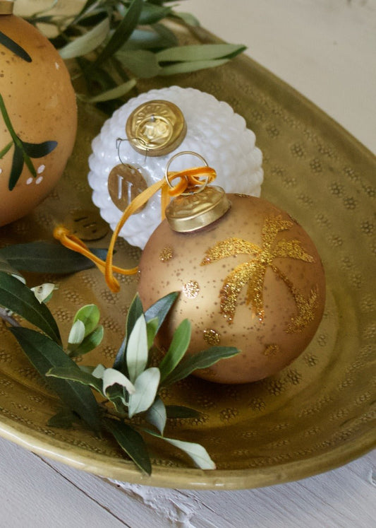 Christmas ball gold palmtree