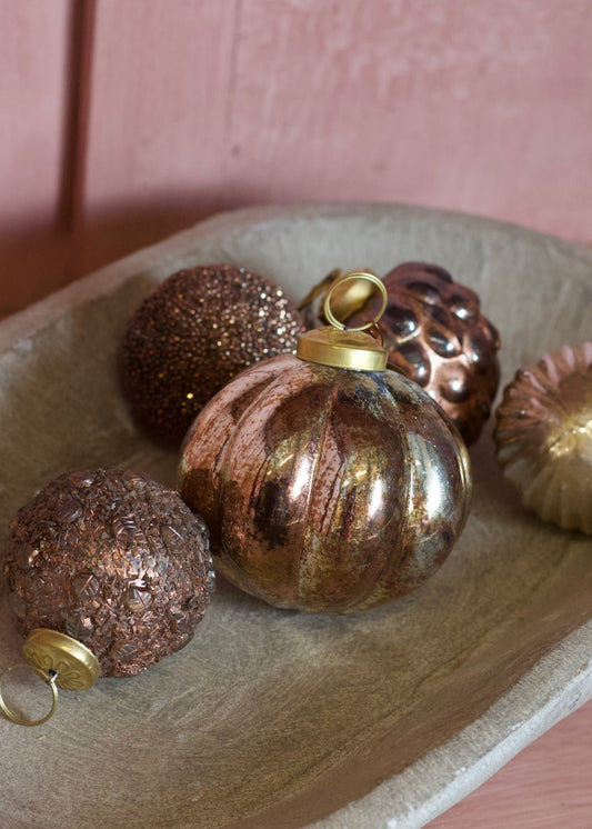 Boule de Noël mosaïque cuivre