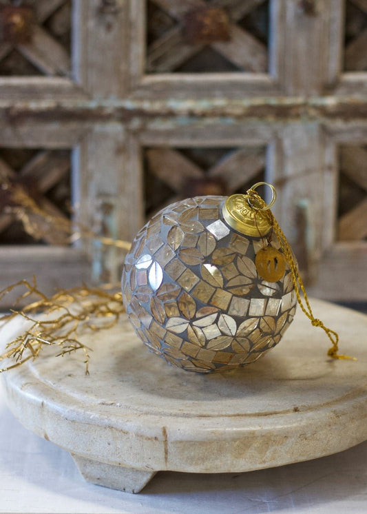 Mosaïque de boules de Noël