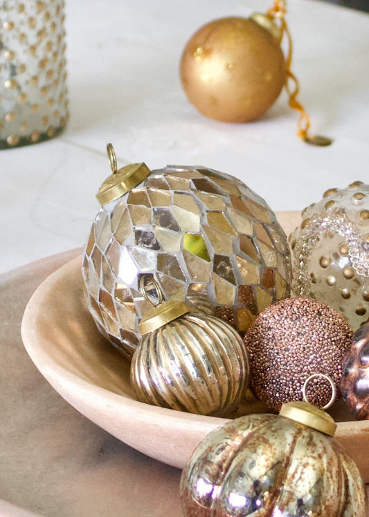 Mosaïque de boules de Noël