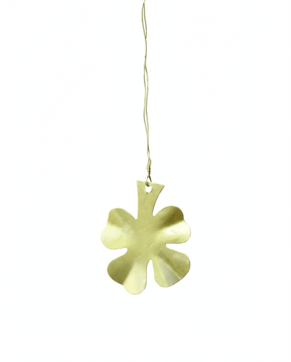 Kleeblatt-Anhänger Messing - 10er-Set