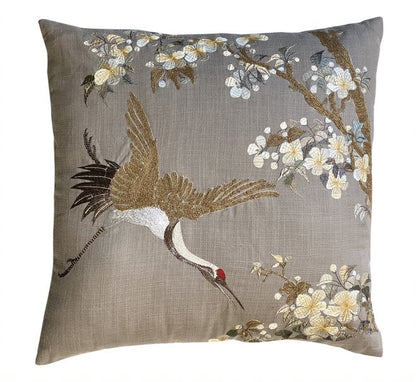 Majestic crane cushion