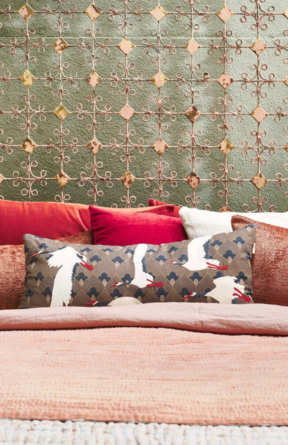 Cushion cover Art Deco Crane