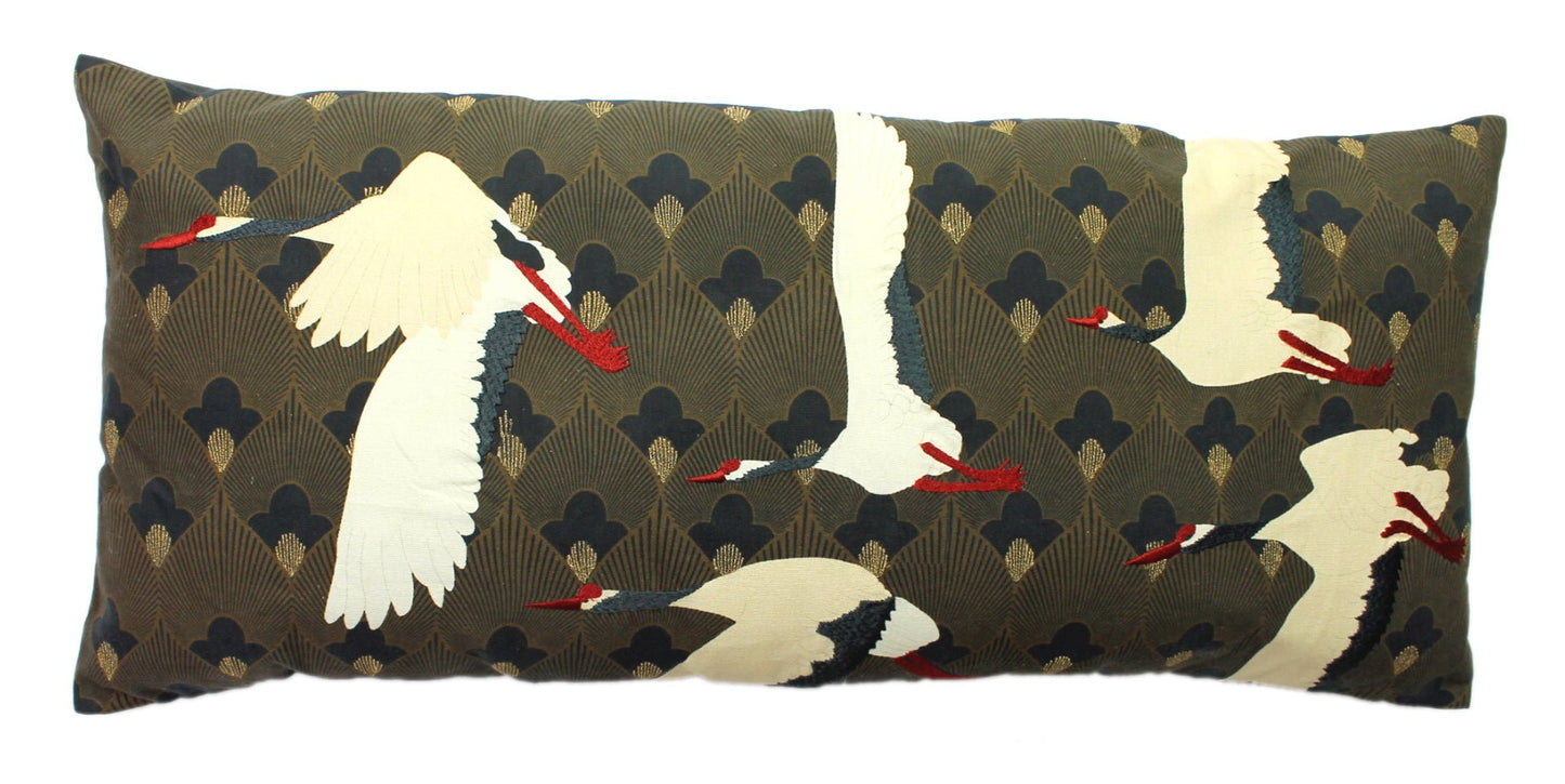 Cushion cover Art Deco Crane